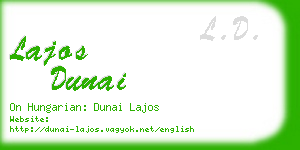 lajos dunai business card